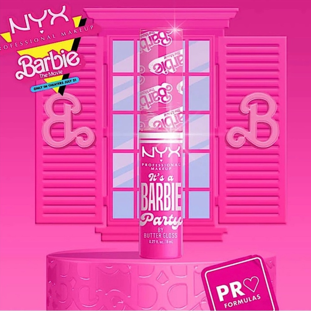 NEW Barbie x NYX Butter Lip Gloss “It’s a Barbie The Movie Party” 2023
